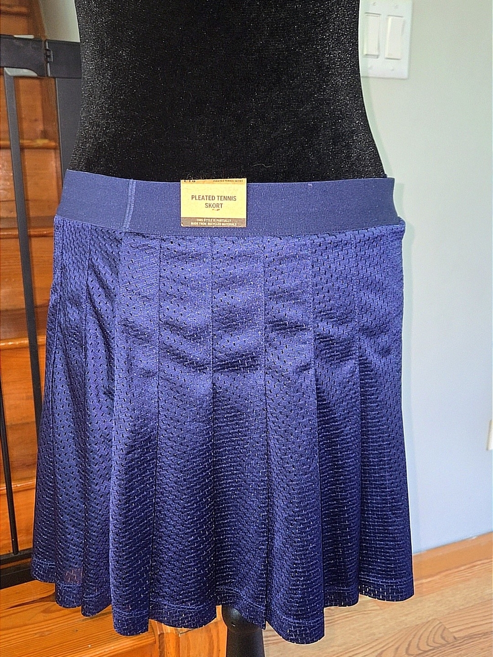 Pink Pleated Tennis Skort in Navy Blue NWT SZ L